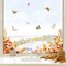 Tanlaby Autumn Static Window Clings - Fall Leaves Flowers Butterfly Mushroom Decals